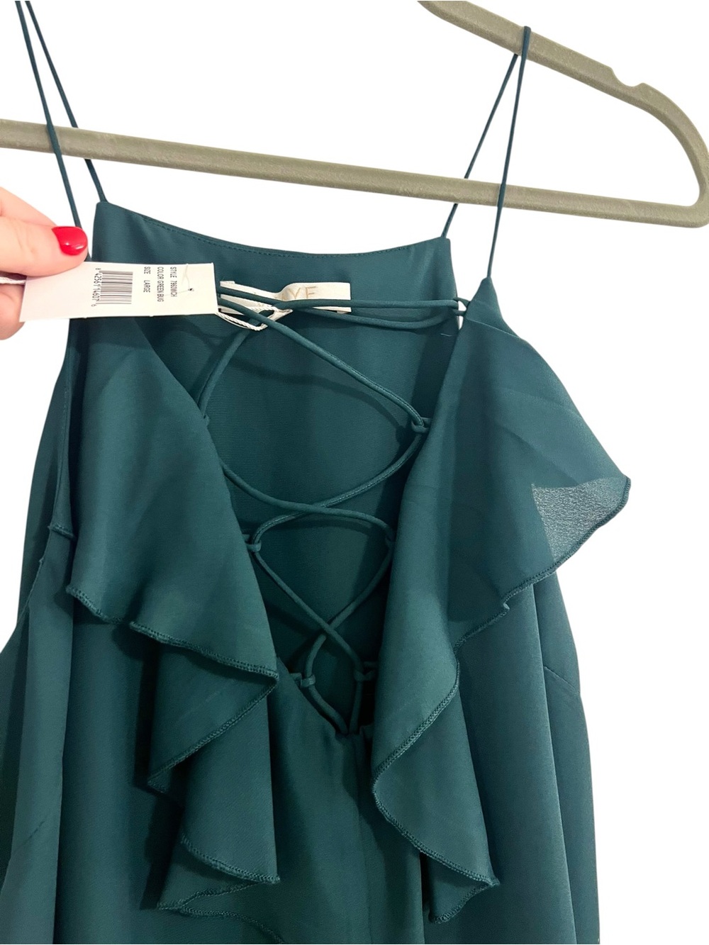 WAYF Ruffle Lace-Up Cami - Picture 8 of 11